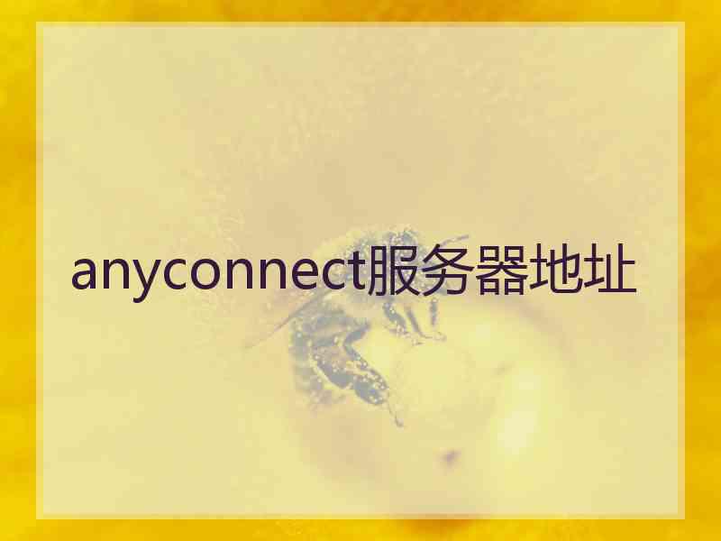 anyconnect服务器地址