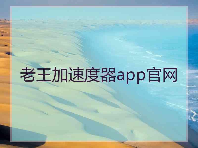 老王加速度器app官网