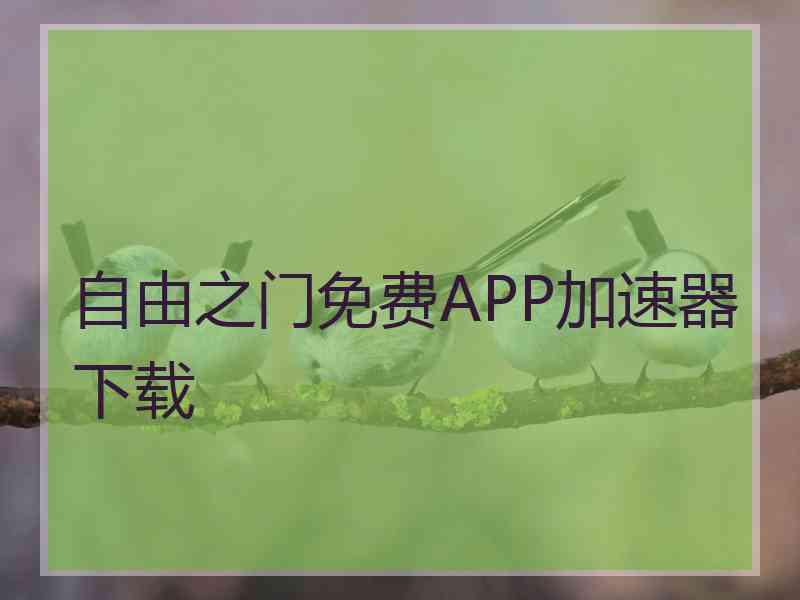 自由之门免费APP加速器下载