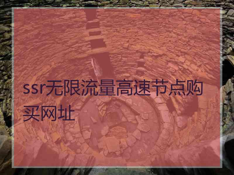 ssr无限流量高速节点购买网址