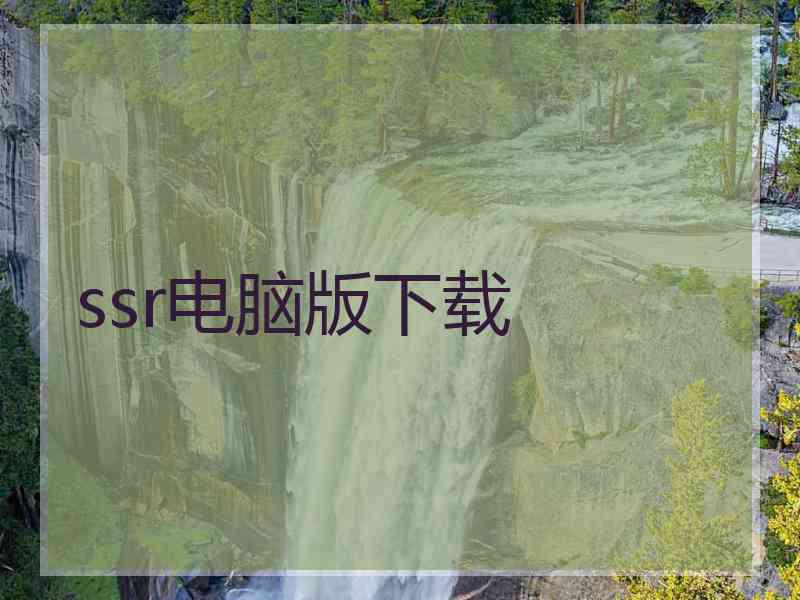 ssr电脑版下载