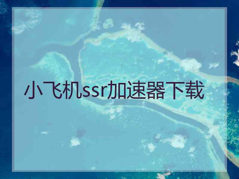 小飞机ssr加速器下载