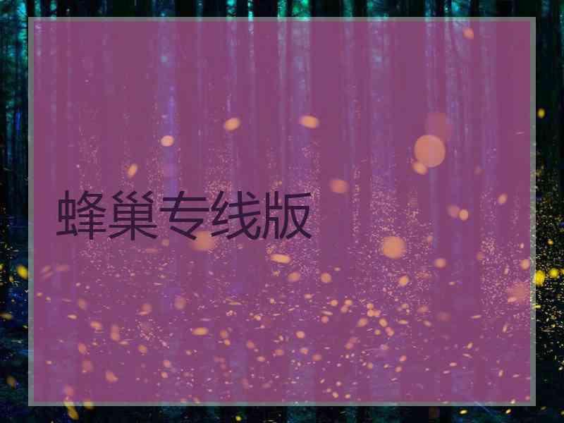 蜂巢专线版