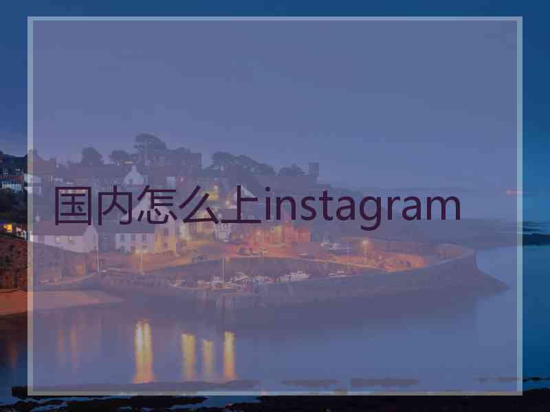 国内怎么上instagram