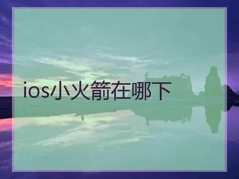 ios小火箭在哪下