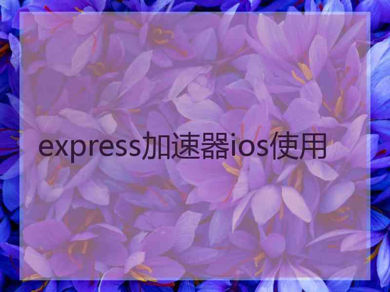 express加速器ios使用