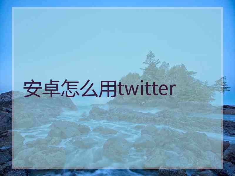 安卓怎么用twitter