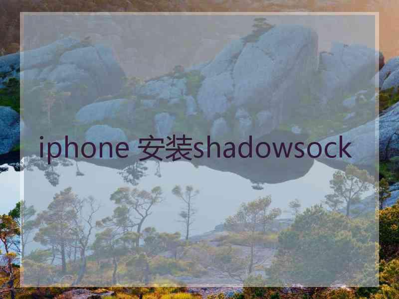 iphone 安装shadowsock