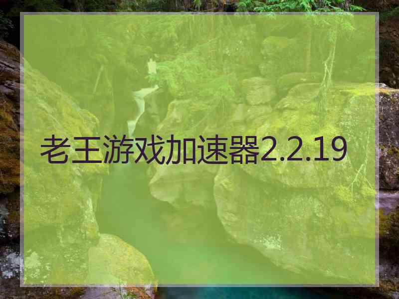 老王游戏加速器2.2.19